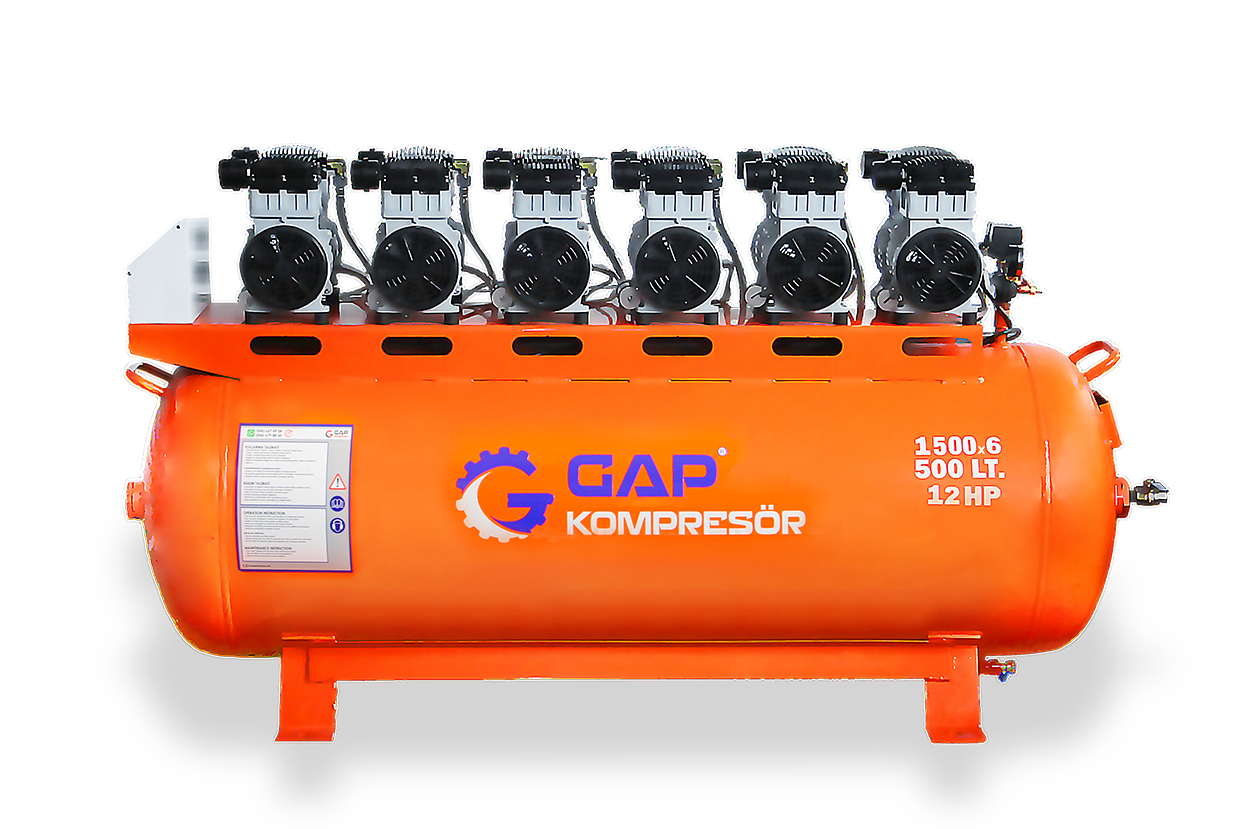500 lt Sessiz ve Yağsız Hava Kompresörü - GPS 1500x6