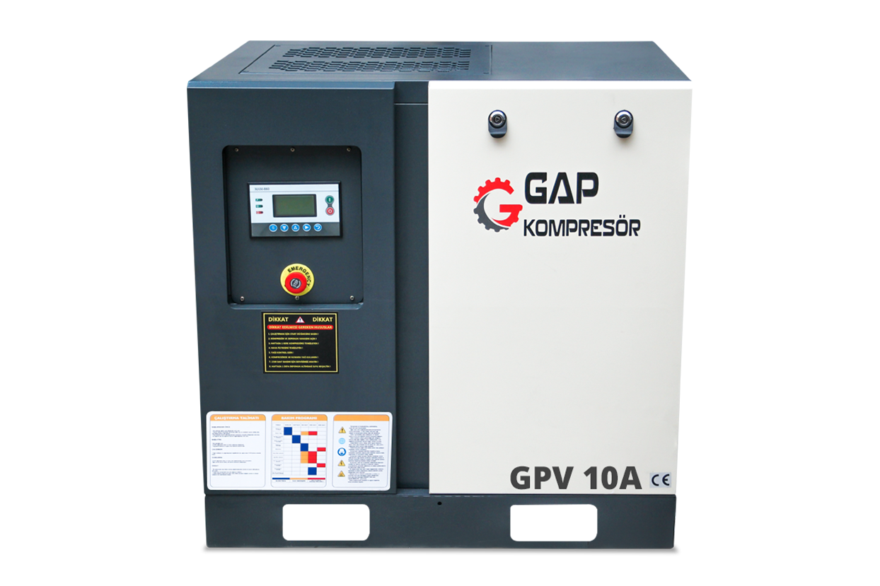 10 Hp 500 lt Vidalı Hava Kompresörü - GPV 10 A